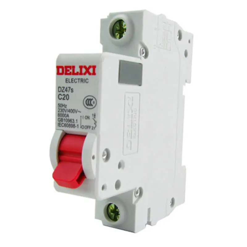 Миниатюрный автоматический воздушный выключатель DELIXI MCB 1Pole C Curvers 1A 63A 2A 3A 5A 6A 10A 16A
