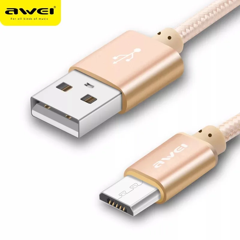 Awei CL 10 Android USB кабель для передачи данных плетеный провод из сплава мобильного
