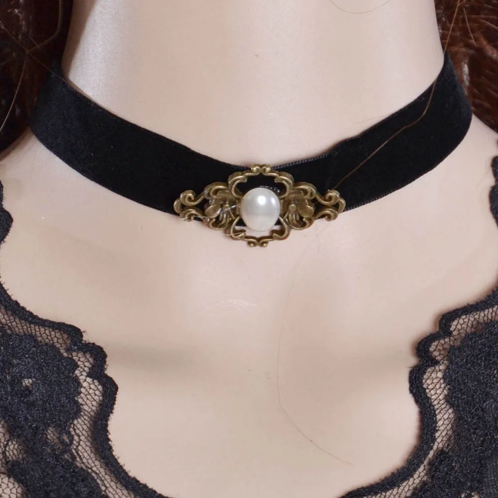 DIY choker necklace Gothic jewelry vintage lace necklaces & pendants
