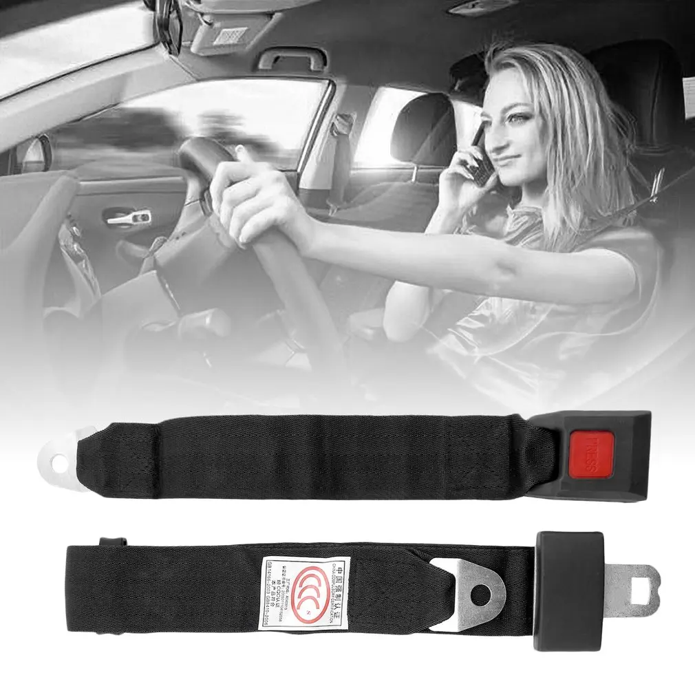 Universal Black Car Seat Belt Lap Belt Two Point Adjustable Safetyin