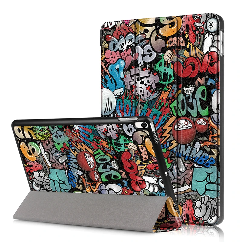 

Tri-folding Smart Cover PU Leather Case with Auto Sleep Wake UP for Apple iPad Air 3( Air 3rd Gen )10.5 2019 Release Tablet +Pen
