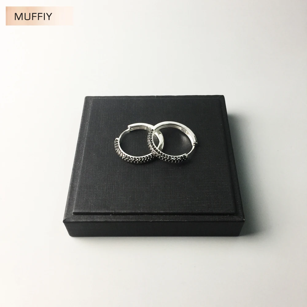 Black Pave Hinged Hoop Creole Earrings,Thomas Style Glam Fashion Good Jewelry For Women,2017 Ts Gift In 925 Sterling Silver-in Hoop Earrings from Jewelry & Accessories on Aliexpress.com | Alibaba Group - Image 3