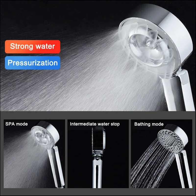 

3 Stage Magic SPA Shower Head Bathroom Soap Chamber Energy Water Saving Head MYDING