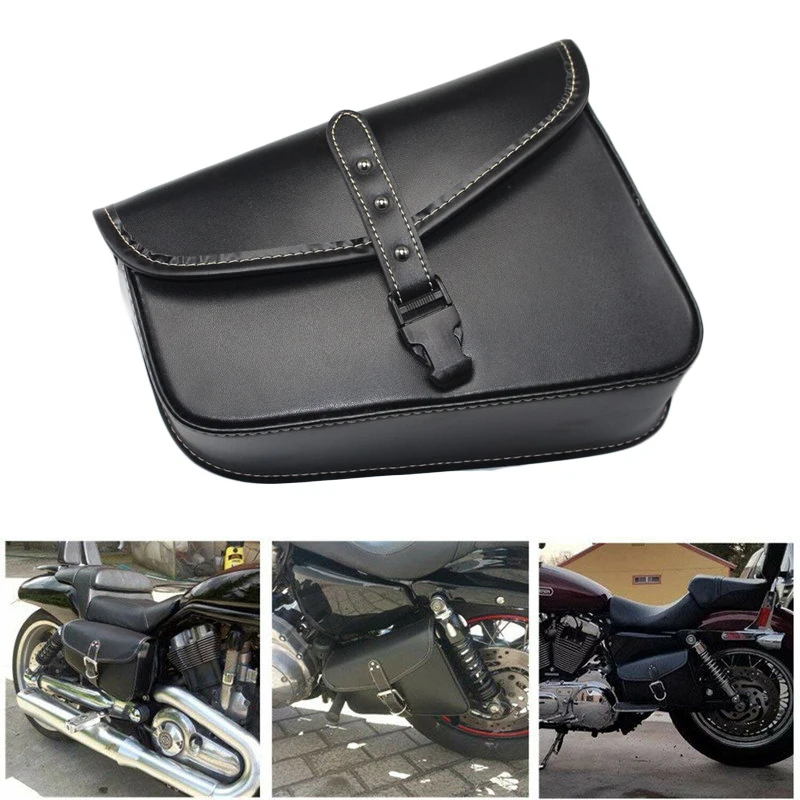 

PU leather Solo Saddle Bag Swingarm Bag Tool Bag for XL883 Softail Sportster