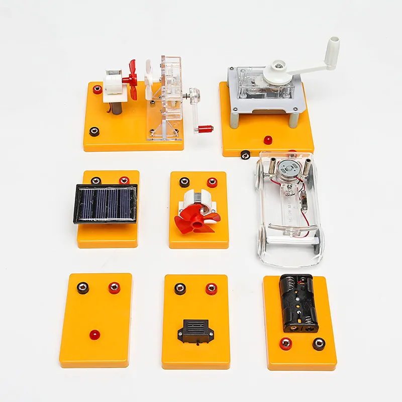 

9pcs/set Energy Conversion Demonstrator Hand Generator Wind Power Solar Power Physics Experiment Instrument School Teaching Aids