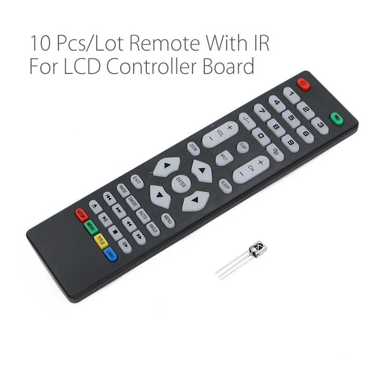 

10Pcs/lot Universal Remote Control with IR receiver LCD Driver Control board and silicone case For V59 V56 3463A SKR.03 8503.03