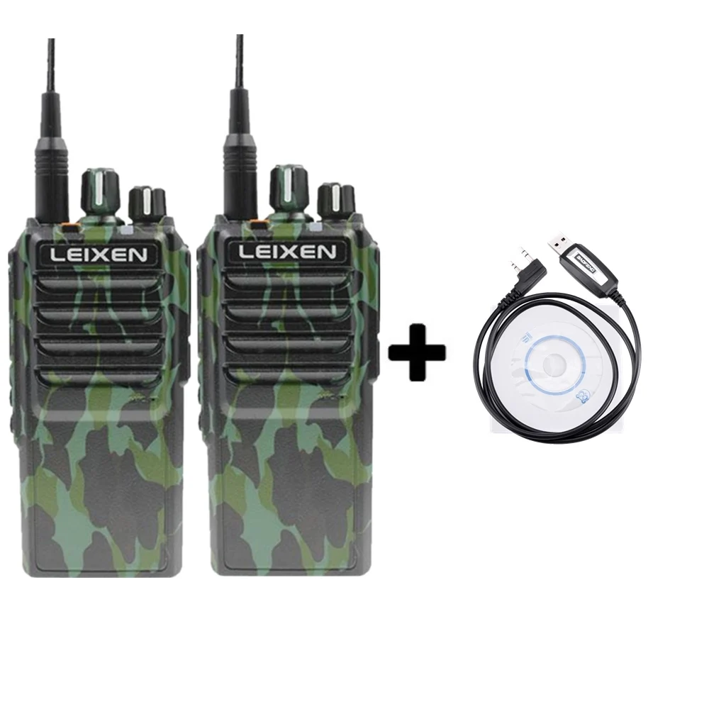 Высокая мощность LEIXEN VV-25 25 ватт дальний walkie talkie с 12,6 в 4000 мАч батарея - Цвет: Add a program cable