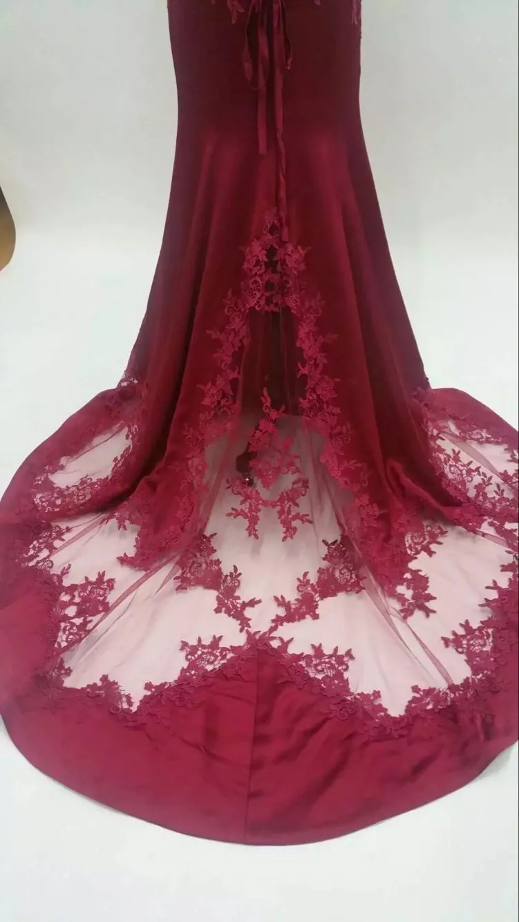 2016 Burgundy Mermaid Wedding Dresses Charming Colorful Sexy