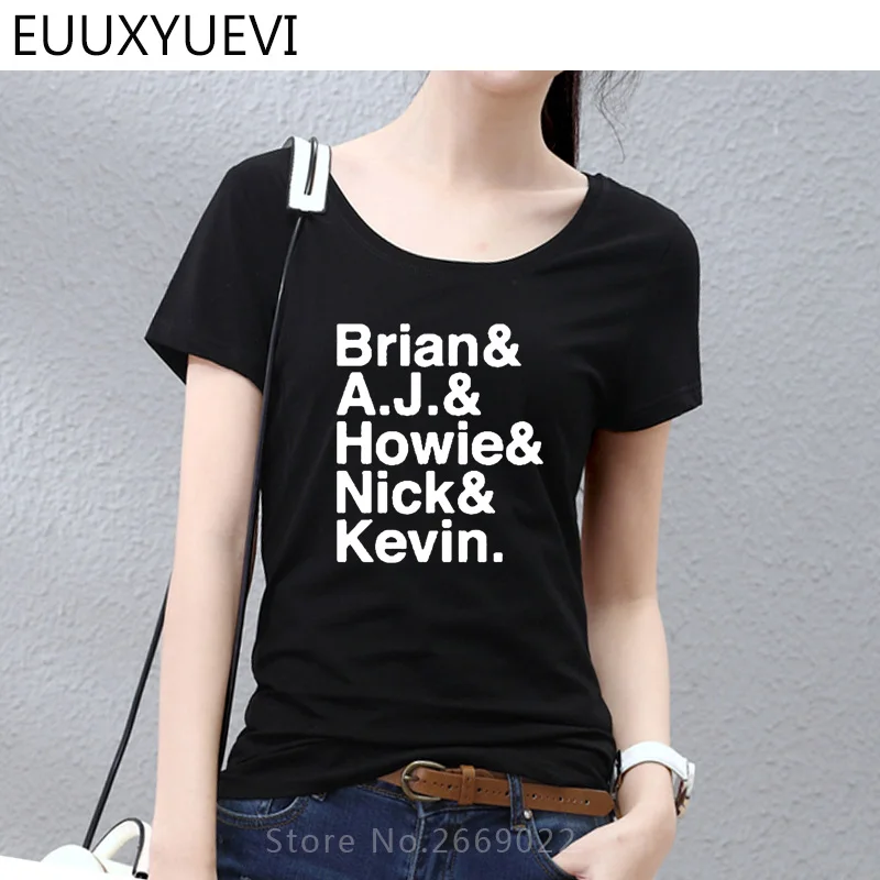 

Fit Backstreet Boys T-Shirt Men Women Casual Short Sleeve Nick Carter Kevin Richardson AJ McLean Letter Printed T Shirt Femme