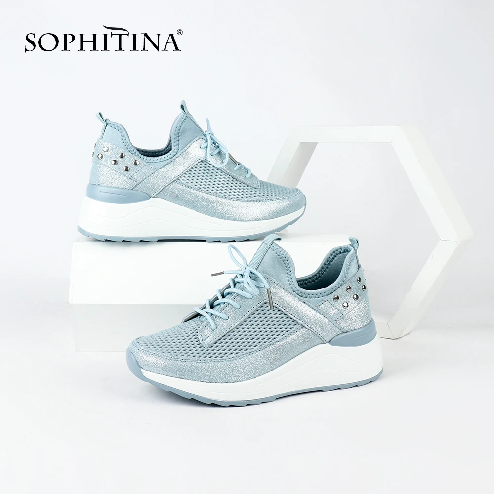 SOPHITINA/Стильные повседневные женские кроссовки на сплошной подошве. Верх обуви