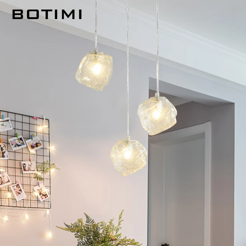 Botimi современные 220V G9 подвесные светильники со стеклянным абажуром для столовой Регулируемый подвесной кухонный светильник Supension Bar Light