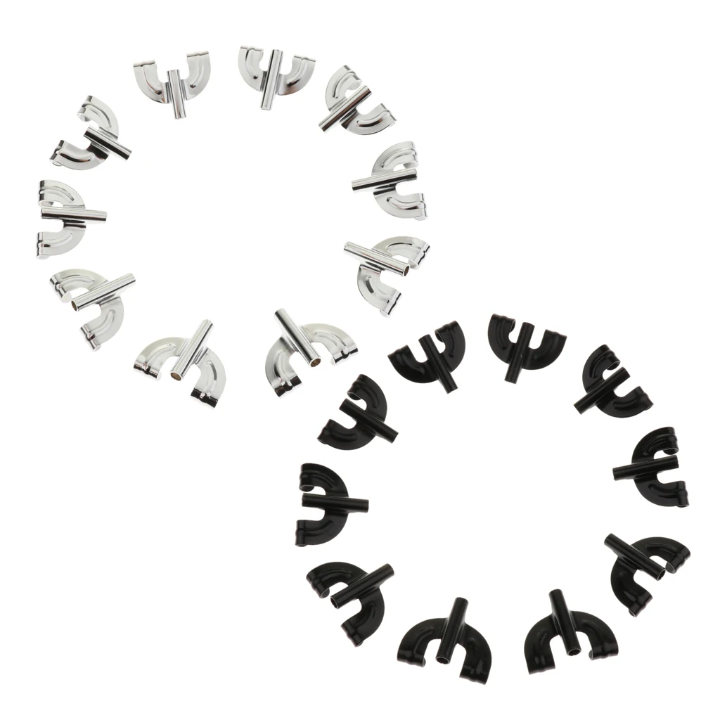 10 Pieces Drum Claw Hook Percussion Instrument Accessories  for Bass Drum Silver Black