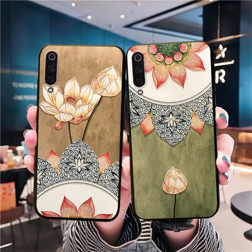 

3D Emboss Case For Xiaomi Redmi Note 7 6 5 Pro 3 4A 4X 5 Plus 6A S2 Note 3 4X 5A Mi 9 A1 5X A2 6X Mi 8 Lite F1 TPU Florals Cover