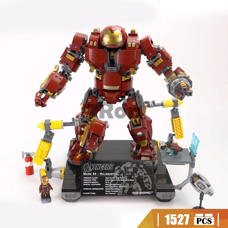 

Model building kit 07101 10833 Supehero infinity war Iron Man Anti Hulk Mech toys hobbies compatible with lego 76105 gift