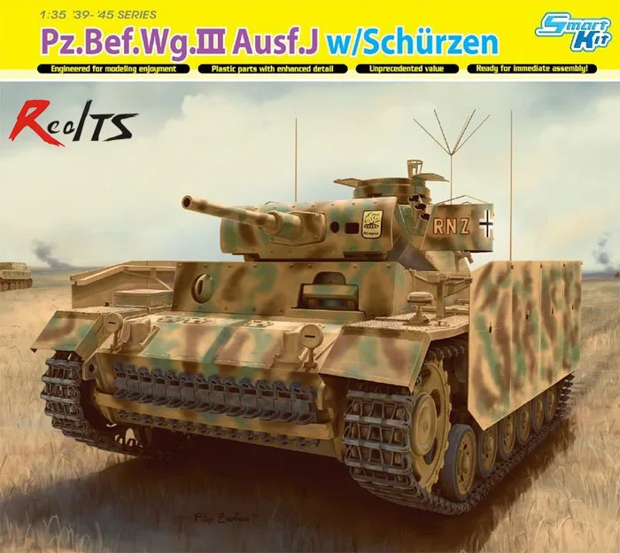 Модель realts Dragon 6570 1/35 Pz. Bef. Wg. III Ausf. J w/Schurzen комплект пластиковых моделей