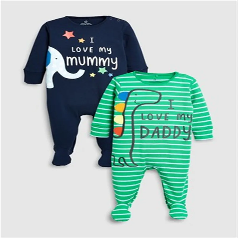 

baby boy clothes Cotton Toddler Kids Baby Boy Girl Long sleeve Romper Jumpsuit casual I love Daddy& Mummy Infant clothing outfit