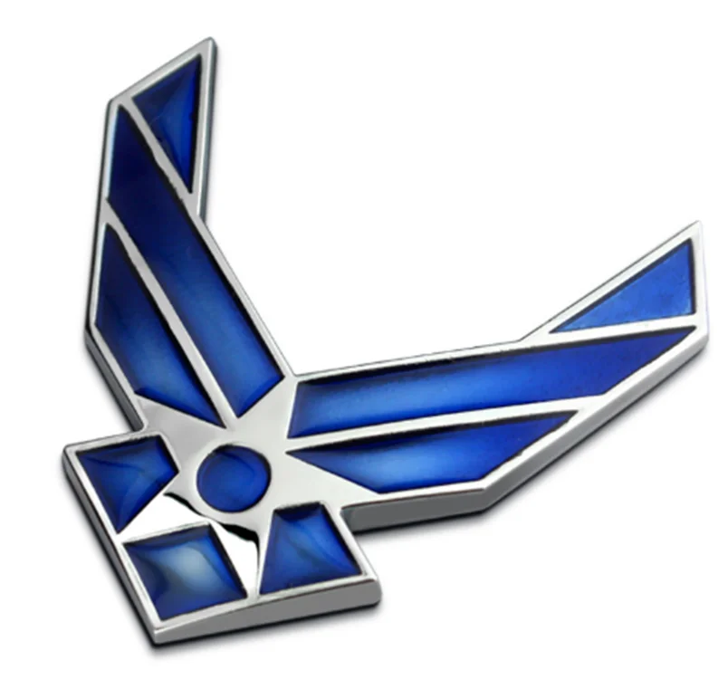 

1pcs Car 3D USAF Chrome Metal Emblem Arm Badge Auto Fashion Decor Refitting Decal car stickers Car Styling