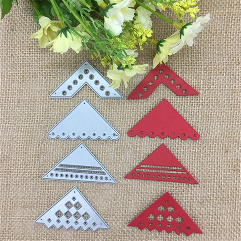 

Flower Lace Angle Corner Set Metal Cutting Dies Stencil Scrapbooking Photo Album Card Paper Embossing Craft DIY