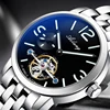 AILANG original watch top luxury men's automatic mechanical watch hollow gear sports waterproof watch leather business men's ► Photo 1/6