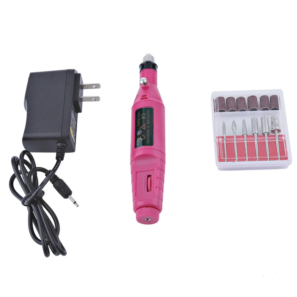 1Set Professional Electric Manicure Pedicure Drill Sander Pen Nail Art Grinder With US Plug 100 Brand