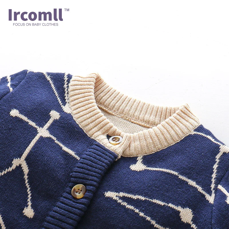 Высококачественный Осенний комбинезон для новорожденных Ircomll Хлопковый вязаный