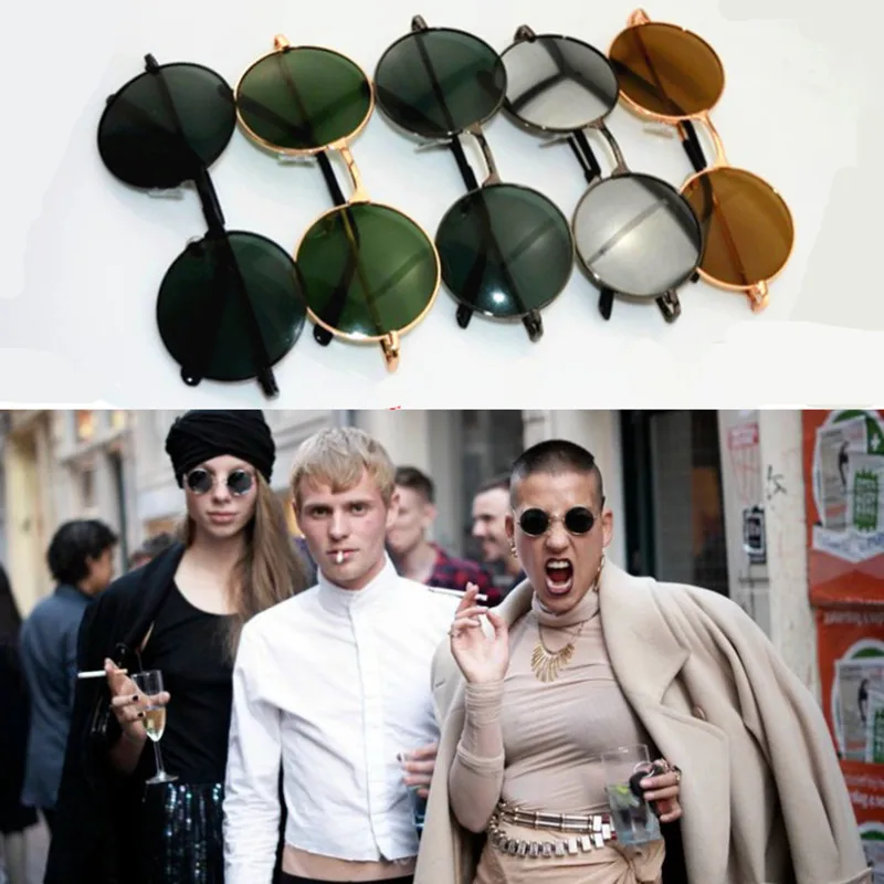 

Vintage Round lens Sunglasses Men/women Gafas Oculos Retro Coating Sun Glasses Round Classical Mirror Lens Designer