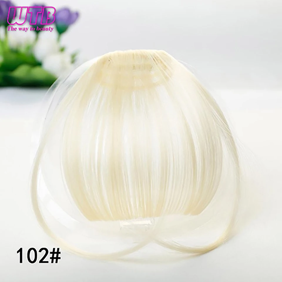 Air Bangs Heat Resistant Synthetic Hair pieces Clip In Hair Extensions for Women Black Brown WTB
