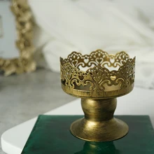 Подсвечник SWEETGO с кружевным краем, мини подставка для кексов, 8,5*9 см, металлическая железная подставка, для украшения стола, конфетница, вечерние, десертные