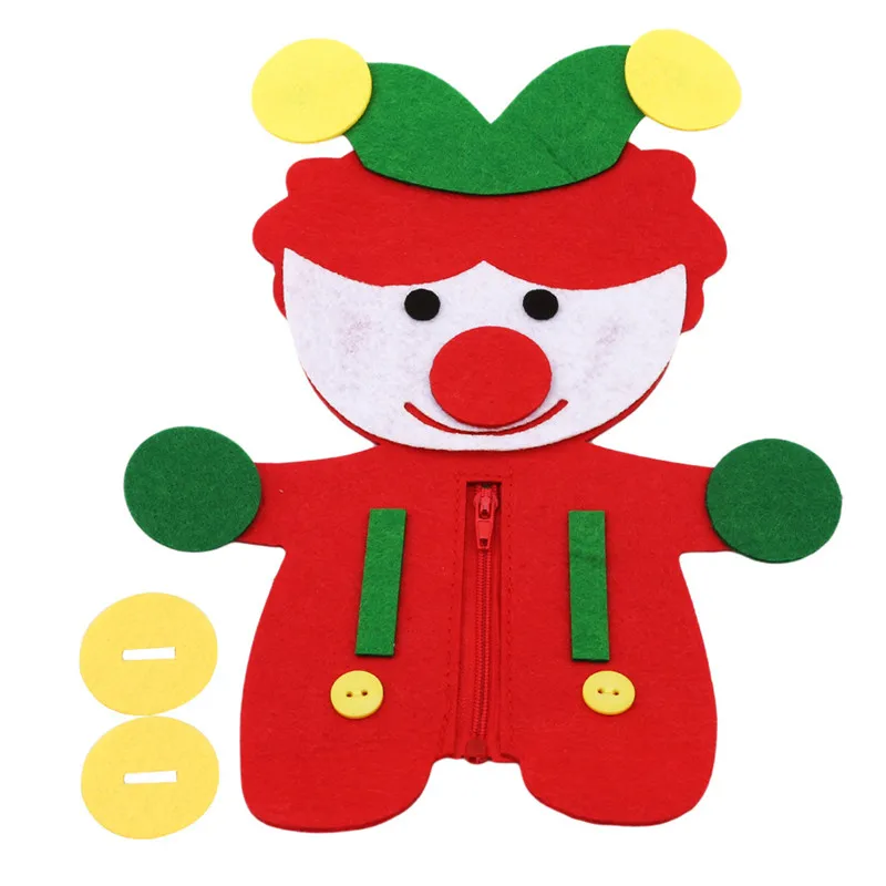 

Zipper Button Teaching Kindergarten manual Diy Weave cloth Early Learning Education Handmade Toys Montessori Teaching Math Toys
