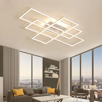 

Living room lamp rectangular simple modern atmosphere household led ceiling lamp Nordic hall bedroom lamp 2019 new