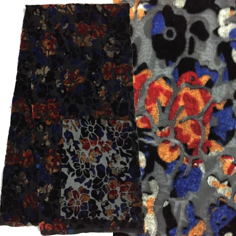 

Free shipping (5yards/pc) high quality African soft velvet lace fabric with beautiful pattern for making party dress VBL17