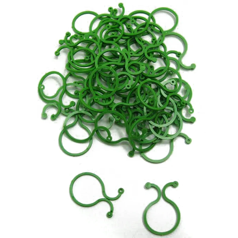Mayitr 100pcs Garden Vegetable Plant Support Binding Clip Gardening Greenhouse Clip Supplies