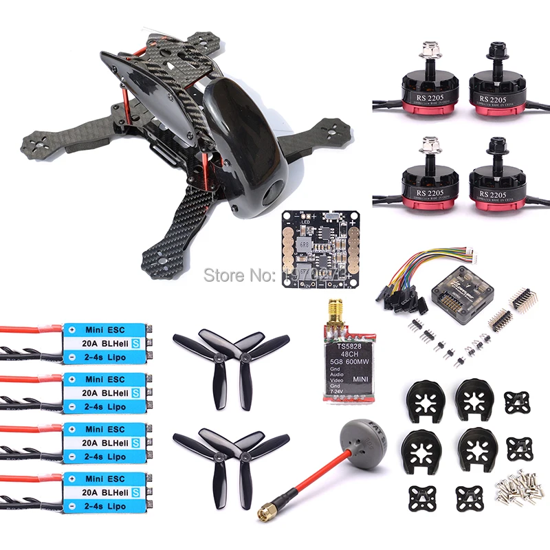 Рамка для квадрокоптера Robocat 270 F3 Acro / Deluxe Flight Control RS2205 Motor 20A BLHeli s ESC антенна на
