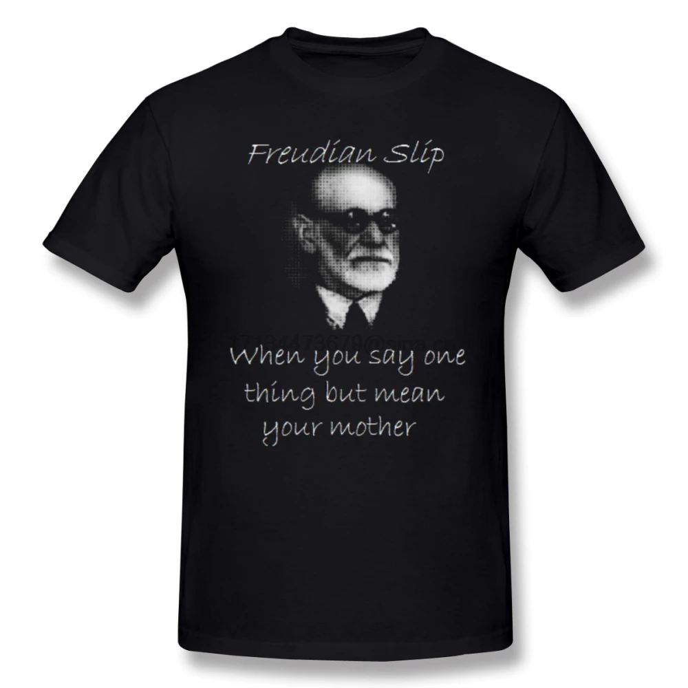 

Freud T Shirt Freudian Slip T-Shirt Oversized Streetwear Tee Shirt 100 Cotton Short Sleeve Fun Print Male Tshirt