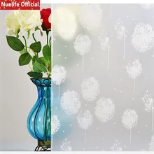 60x500 см белый Одуванчик цветочный узор самоклеящаяся стеклянная пленка для ванной комнаты офиса кухни гостиной спальни Непрозрачное окно пленка