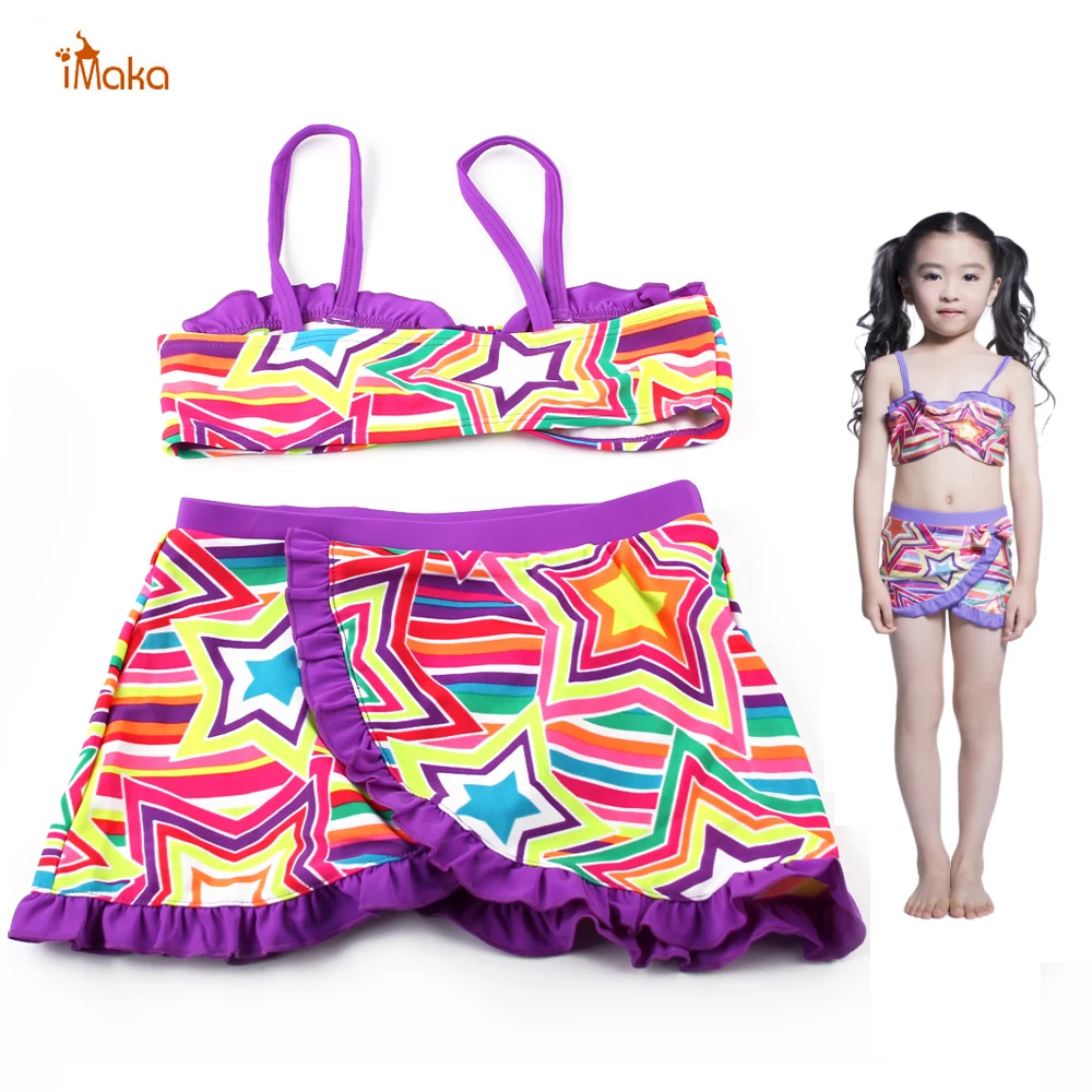 kids swimwear girls two pieces child swimsuit purple mermaid tails for