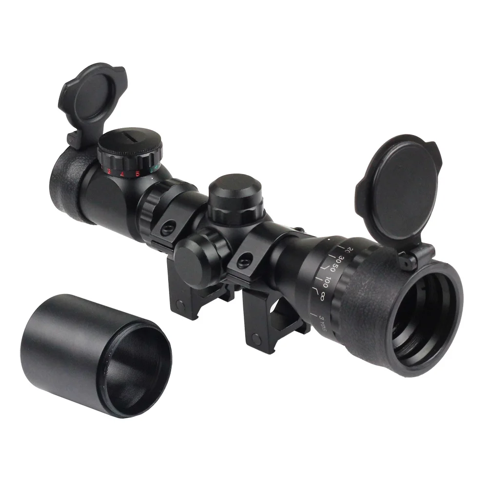

VERY100 Reflex 2-6x32 Tactical Red Green Mil-dot Sight Rifle Scope Picatinny Rail Mount Outdoor Hunting Free shipping