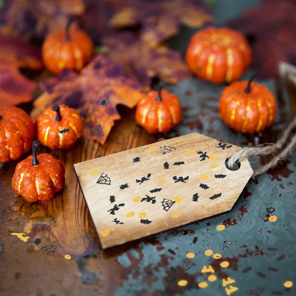 Happy Halloween Pumpkin Spider Bat Confetti Table Sprinkles Decoration