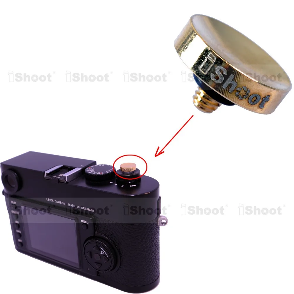 Finely Made Concave Gold Copper Camera Release Shutter Button for Nikon