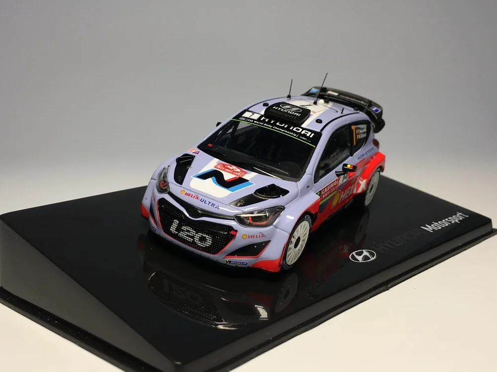 Iх o 1:43 HYUNDAI i20 WRC 7# i20 эксклюзивные Автомобильные Игрушки из сплава для детей, детские игрушки, модель оригинальной коробки