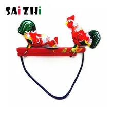 Saizhi 1 Uds. Juguete de hierro Vintage para pollitos, modelos de estaño, regalo de colección para niños, adultos, bebés, juguete clásico, regalo de cumpleaños, navidad