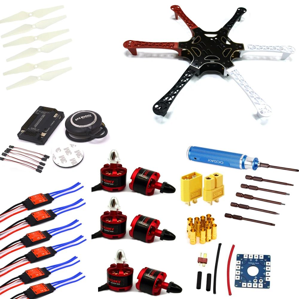 F550 Quadcopter Frame w APM2 6 Flight control Neo 7M GPS 2212 920KV cw ccw 30A