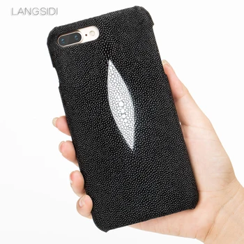 

wangcangli custom made for iphone case Pearl fish cover leather phone case for iphone 6 case Handmade custom phone case