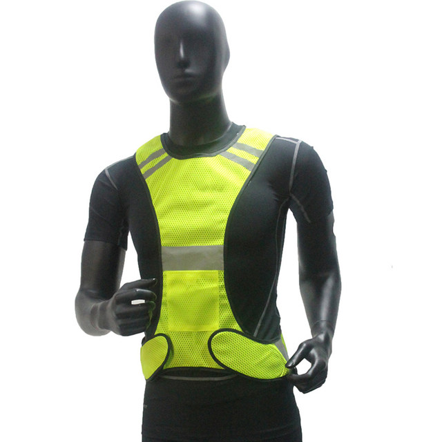 Running High Visibility Reflective Vest Fluorescent Yellow Orange Security Waistcoat For Night Work Outdoor Running Riding Vests