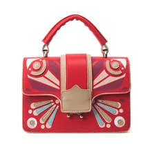 Luxus marke designer hit nähte kleine quadratische tasche neue pu handtasche weibliche Europäische und Amerikanische mode schulter Messenge
