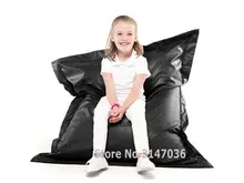 Black waterproof and dirt oil resistant bean bag chair, outdoor garden beanbag sofa seat
