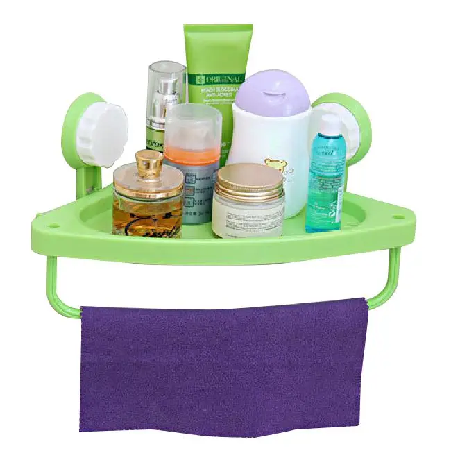 Suction Cup Bathroom Shelf Shampoo Holder Cosmetics Organizer Two