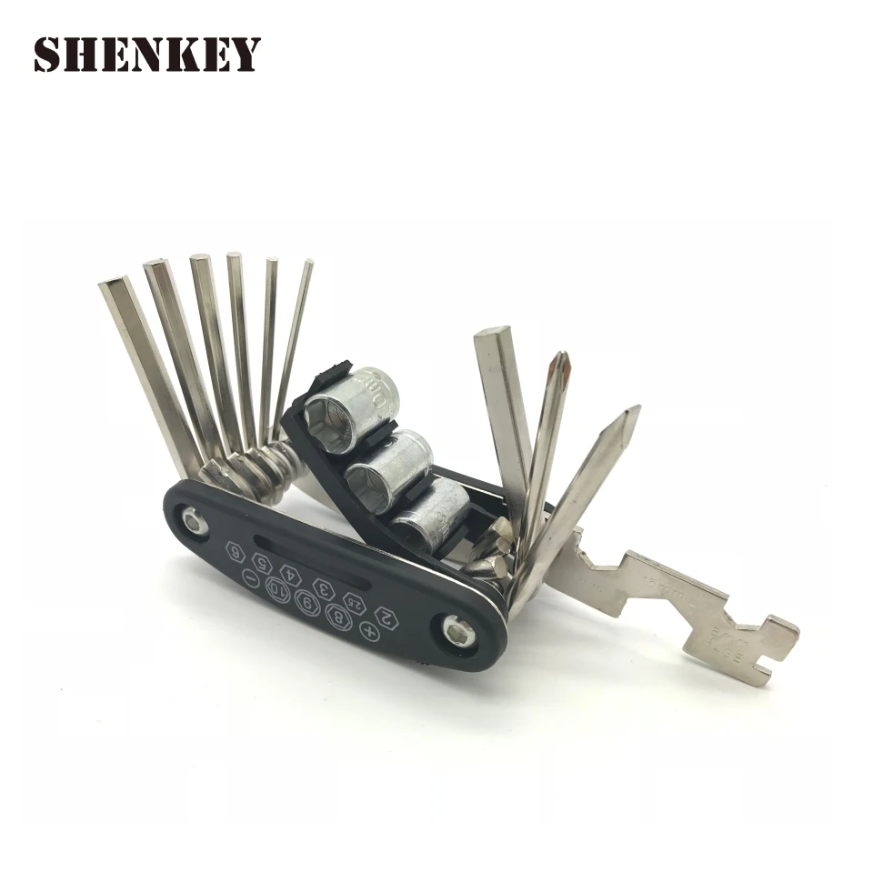 cheap New 15 in 1 Multifunction Bicycle Repair Tools Cycling Screwdriver Tool Kit Hex Spoke Bicycle Accessories Bike Repair Tool