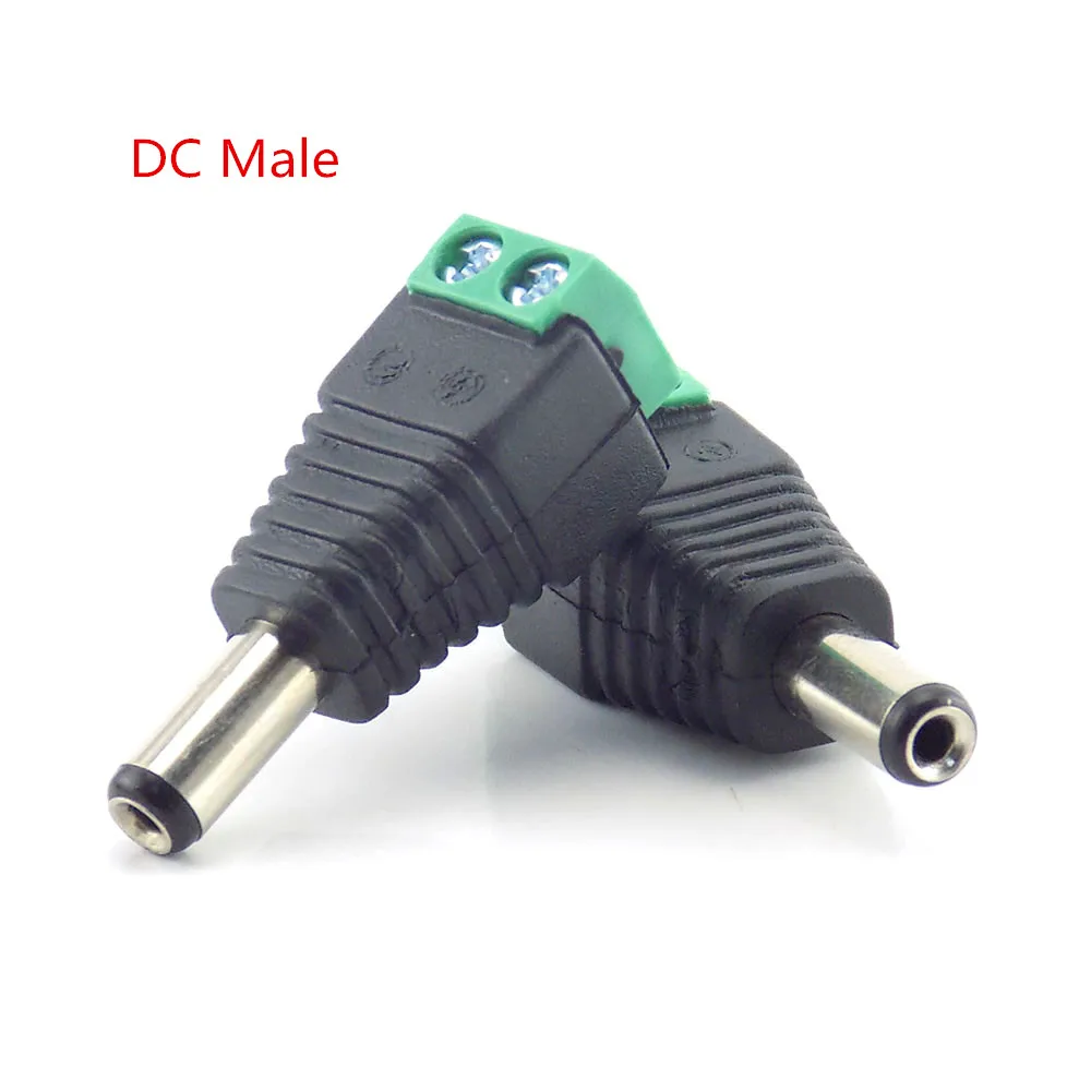 2/5/10pcs 12V DC BNC Male female Connector Coax CAT5 Video Balun Adapter Plug for Led Strip Lights CCTV Camera Accessories
