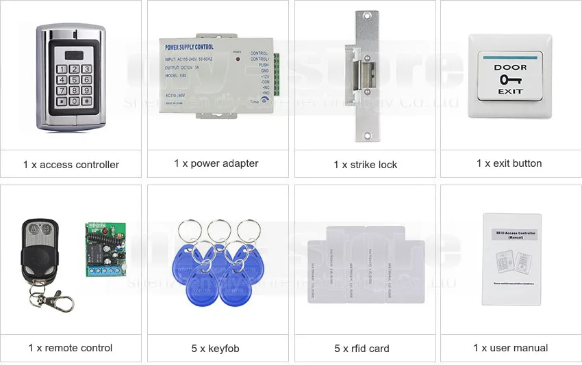 Diysecur пульт дистанционного управления RFID 125 кГц металлическая клавиатура система контроля доступа двери комплект+ Чеканный замок на дверь BC2000